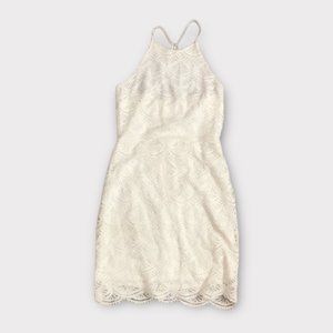 Ivory Monteau Lace Dress
